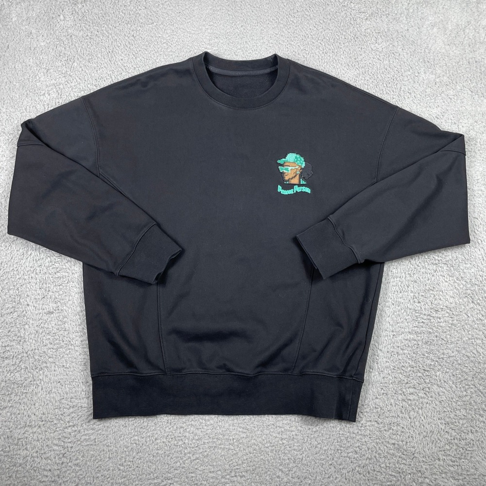 Trendiano Japanese Streetwear Sweatshirt Mens XL Black‎ People Person Pixel NFT